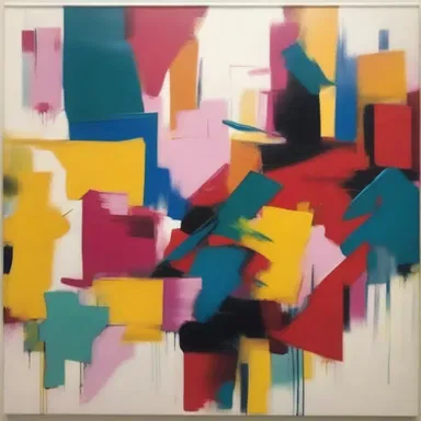 The abstract painting left viewers deliriously captivated by its vibrant colors and bold brushstrokes.