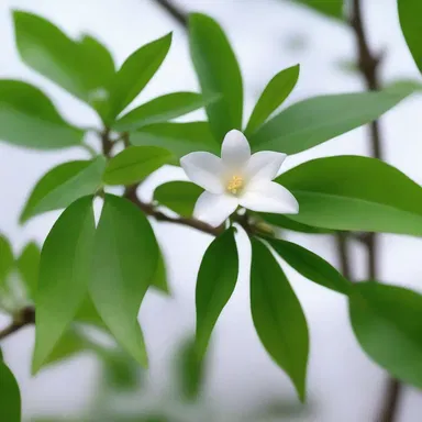 In the moonlit garden, the paripinnate leaves of the jasmine plant danced romantically in the gentle breeze.
