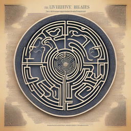 A high-quality digital art image showcasing the title '100 Cognitive Biases: Navigating the Labyrinth of the Mind'