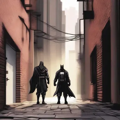 The hero and villain fought in an untrod alleyway, with no one around to witness their epic battle.
