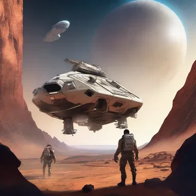 The crew of the spaceship landed on an untrod planet, eager to explore the uncharted terrain and discover new life forms.