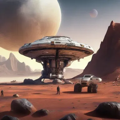 The crew of the spaceship landed on an untrod planet, eager to explore the uncharted terrain and discover new life forms.