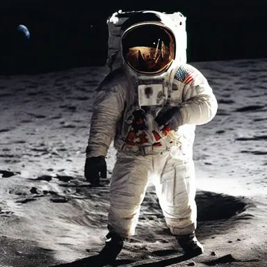 In 1969, Neil Armstrong became the first person to walk on the moon, showcasing high-energy and determination in the Space Race.