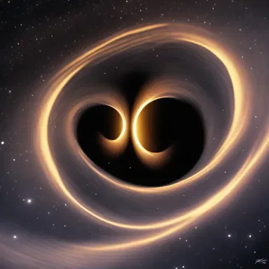 The high-energy collision of two black holes resulted in the formation of gravitational waves, as observed in 2015.