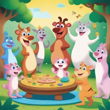 In the animated series, the characters attend a magical festival where they are entertained by a lively nauch performed by anthropomorphic animals.
