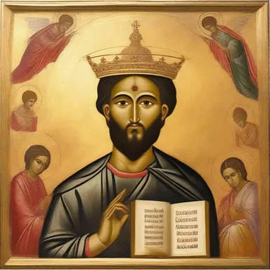 In the religious painting, the halo above the saint's head relieved his holiness and divinity.