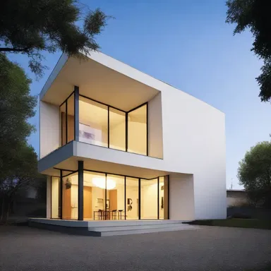 The architect designed a modern building with a relieved rooftop that projected an avant-garde aesthetic.