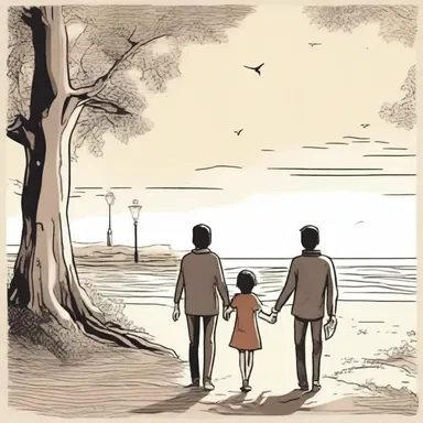The author described the protagonist's relieved emotions when she finally found her long-lost family.