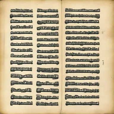 In the religious text, the verse was written with ditto marks to signify the repetition in the prayers.