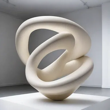 The artist's sculpture depicted a mesmerizing eellike form, gracefully twisting and turning in space.