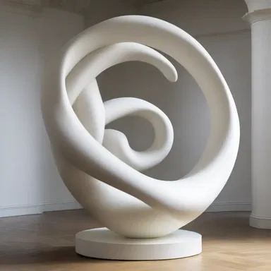 The artist's sculpture depicted a mesmerizing eellike form, gracefully twisting and turning in space.