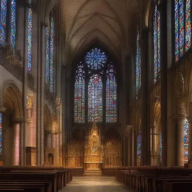 The incalculable beauty of the cathedral's stained glass windows left visitors in awe.