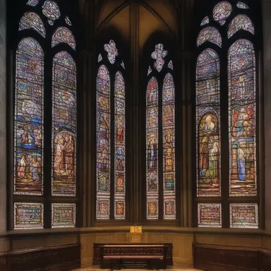 The incalculable beauty of the cathedral's stained glass windows left visitors in awe.