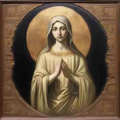 The religious painting portrayed the saint with an ethereal, almost ghostly appearance, symbolizing the etiolation of the spirit due to her devotion and self-sacrifice.