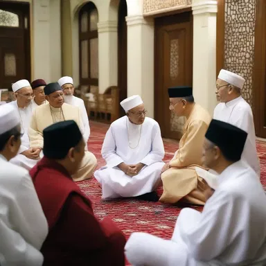The religious leaders often gather to discuss religious matters, but they also enjoy chit-chatting about everyday life to strengthen their bond.