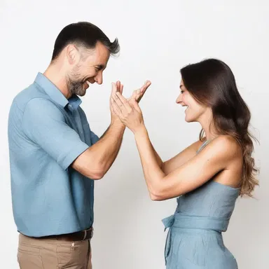 In a surprising twist, the couple playfully reenact the scissors hold, demonstrating their love and connection through physical playfulness.