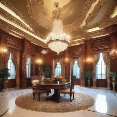 The luxurious mansion featured opulent condonation of any flaws, creating an air of perfection.