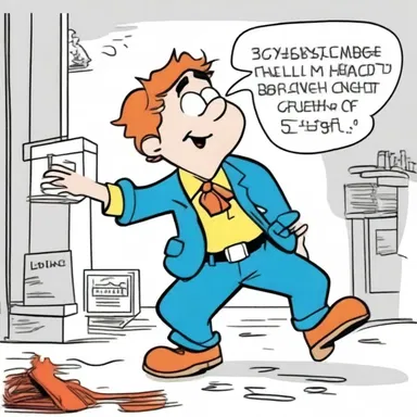 In the cartoon, the character's incognizance of danger led to comical mishaps and humorous situations.
