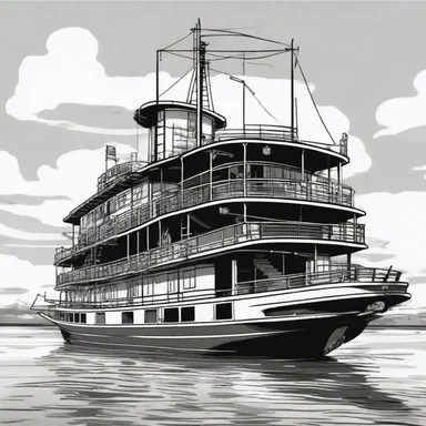 In the anime show, the paddle-wheeler became a symbol of freedom as the characters used it to escape from their authoritarian society.