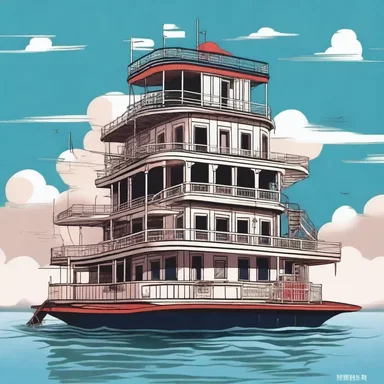 In the anime show, the paddle-wheeler became a symbol of freedom as the characters used it to escape from their authoritarian society.