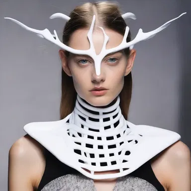 The avant-garde fashion designer used caulk as an unconventional material to create a unique and edgy look on the runway.