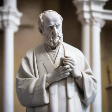The priest used caulk to seal the cracks in the marble statue of Saint Peter in the church.