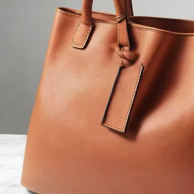 The designer used caulk to seal the edges of the leather handbag, ensuring it was water-resistant and durable.
