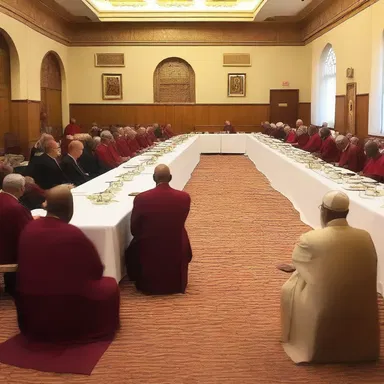 The council of religious leaders convened to discuss and nail down a final interpretation of the sacred scriptures.