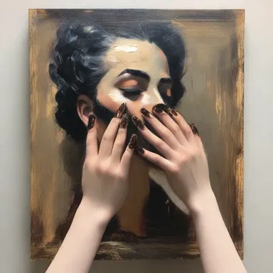 The artist's unique style nails down the emotions of the painting.