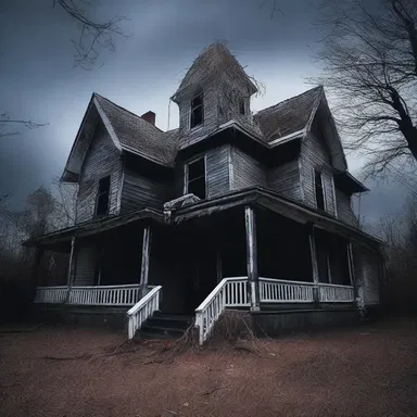 The haunted house was centrical to the terror-filled story.