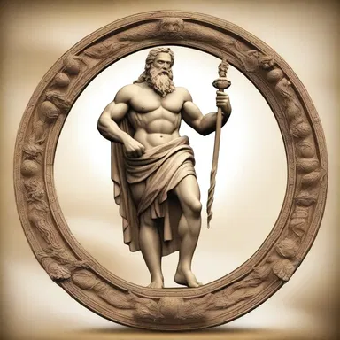The centrical figure in Greek mythology is Zeus, the king of the gods.