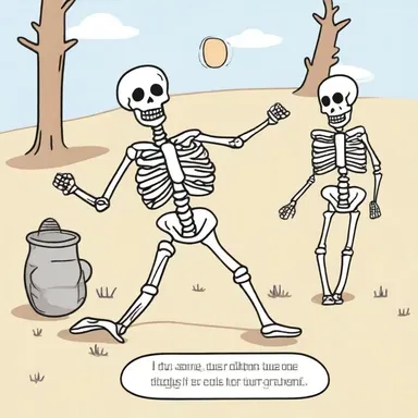 Why did the skeleton go to the party en deshabille? Because he couldn't find his funny bone!