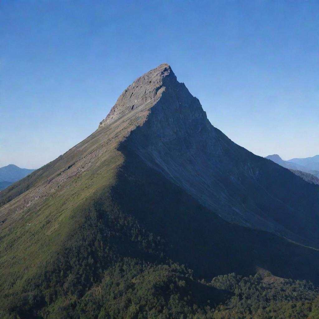 A mountain uniquely shaped like an animal