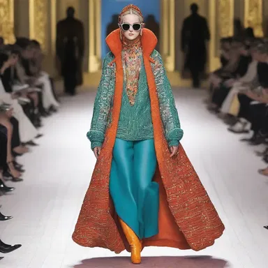 The eccentric designer always walks the runway en deshabille, with a nonchalant air that captivates the audience.