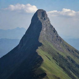 A mountain uniquely shaped like an animal