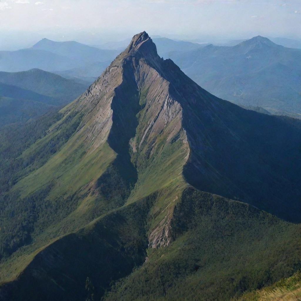 A mountain uniquely shaped like an animal