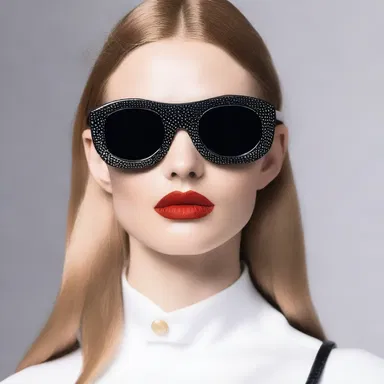 The latest trend in sunglasses is a unique design that resembles snake eyes, with the lenses shaped like two dots, giving a quirky and edgy look.