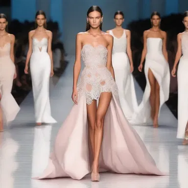 The model walked down the runway in a beautifully designed gown, but unfortunately she began to reek of sweat and ruined the whole look.