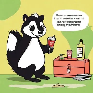 Why did the skunk go to the comedy club? Because he wanted to make everyone reek with laughter!