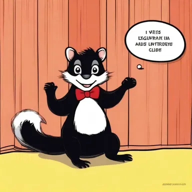 Why did the skunk go to the comedy club? Because he wanted to make everyone reek with laughter!