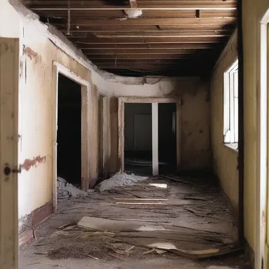 As the group entered the abandoned house, a foul stench began to reek from the basement.