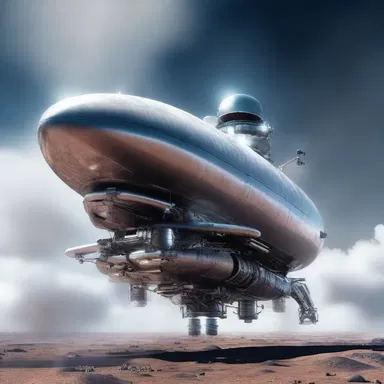The spaceship's engine malfunctioned, causing it to reek steam and strange gases.