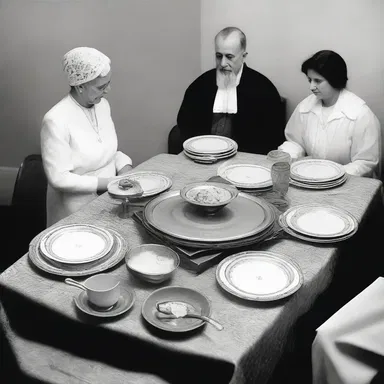 During the traditional Passover dinner, the turntable was used to easily share the different dishes among family members.