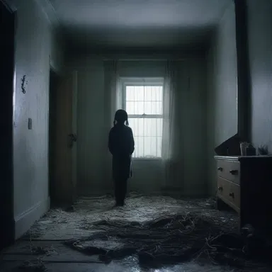 In the spine-chilling horror film, the protagonist makes an earnest entreaty to the supernatural entity haunting their home to spare their family's lives.