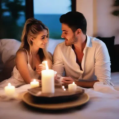 Josh planned a romantic evening for his girlfriend, setting the mood with candlelight and soft music to create the perfect atmosphere to get laid.