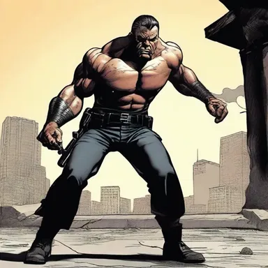 The tough guy was the main antagonist in the novel, terrorizing the other characters.