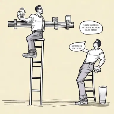 Why did the tough guy bring a ladder to the bar? Because he wanted to be a highball!