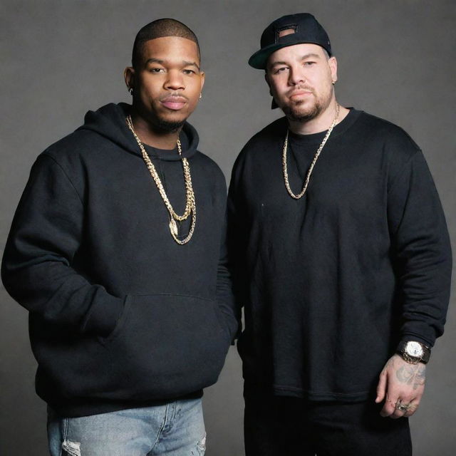 Generate an image of Mike Jones and Paul Wall standing together.