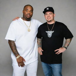 Generate an image of Mike Jones and Paul Wall standing together.