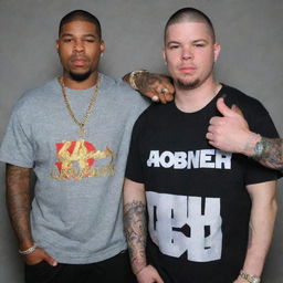 Generate an image of Mike Jones and Paul Wall standing together.